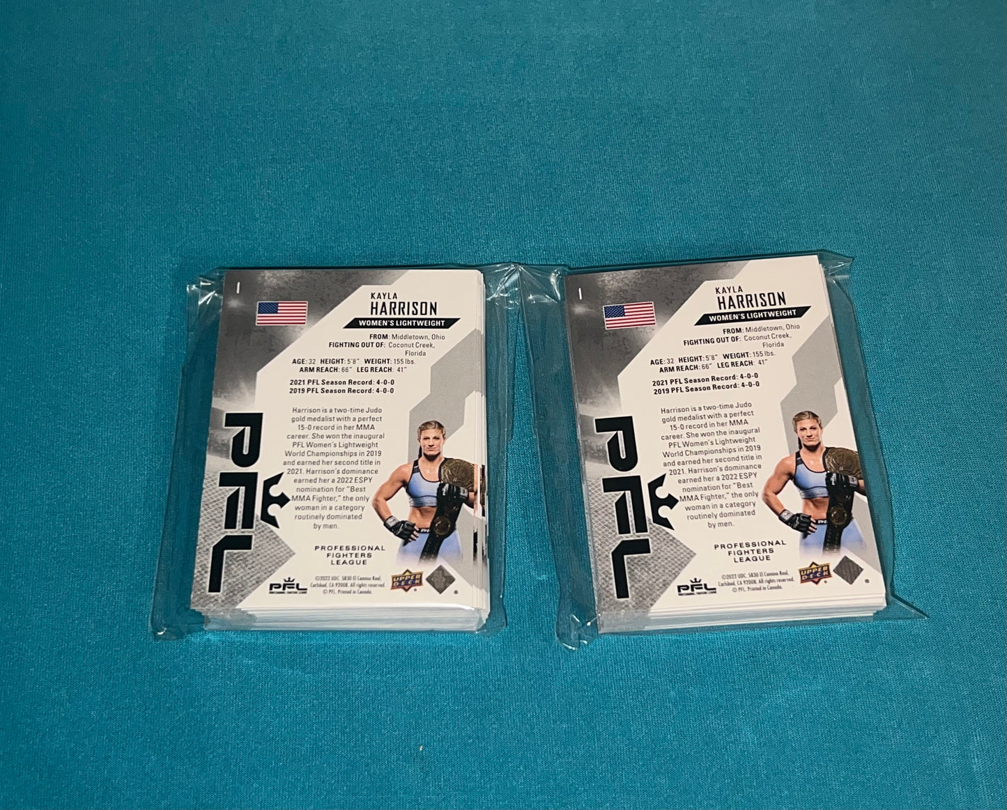 2022 Upper Deck PFL (Professional Fighter League) 50 Card Base Lot Collection