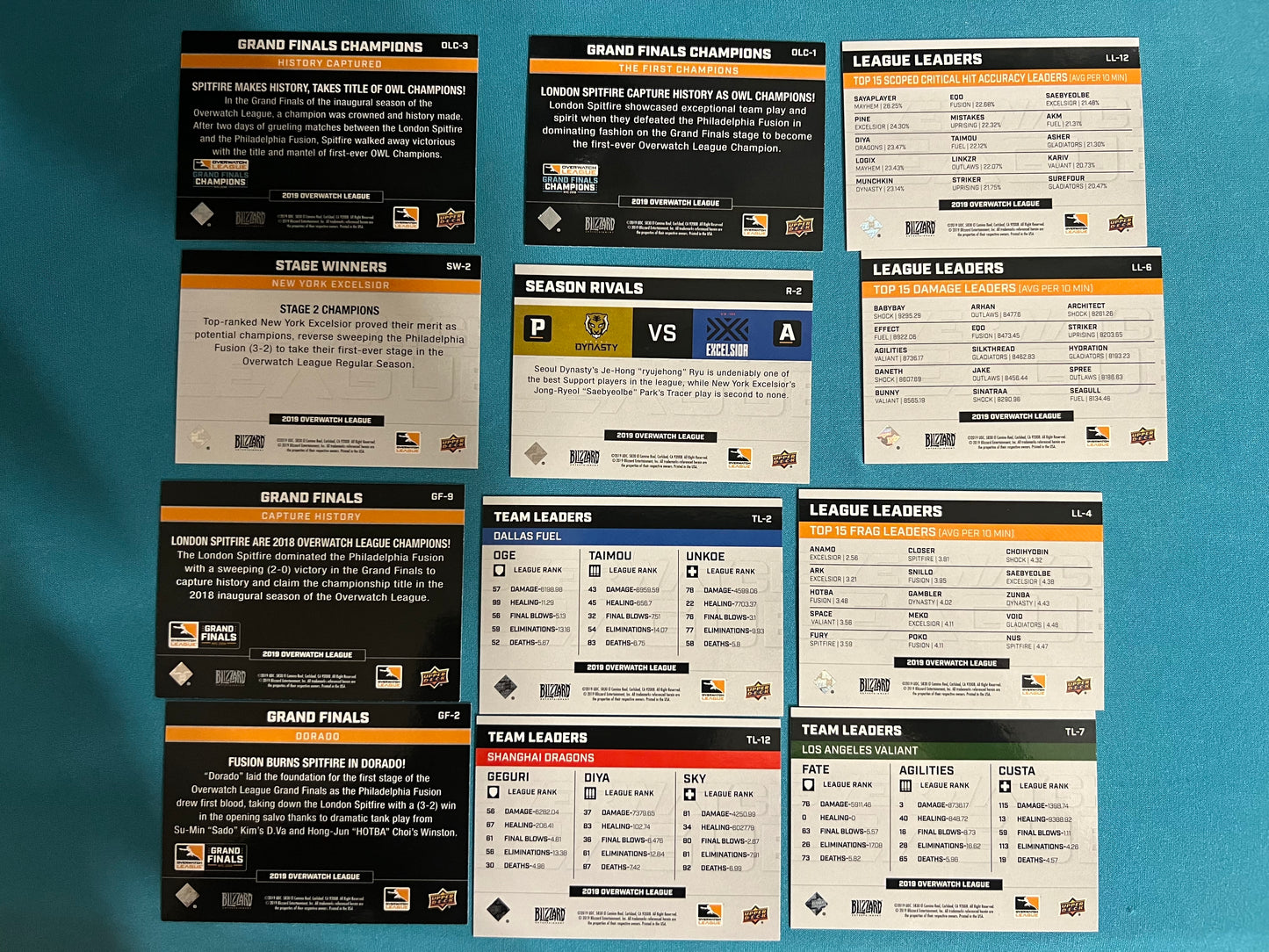 Upper Deck Overwatch League Variant Card Lot