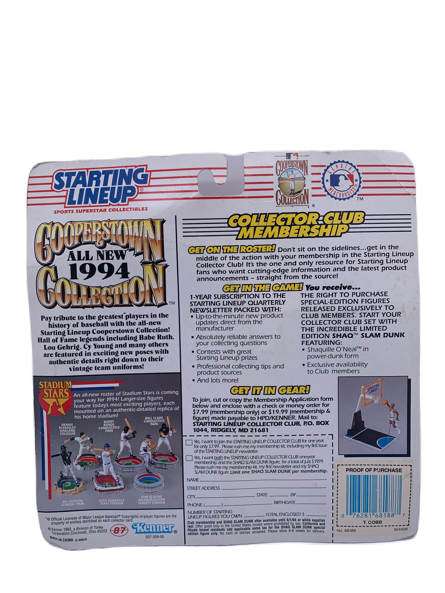 Ty Cobb Starting Lineup Cooperstown Collection