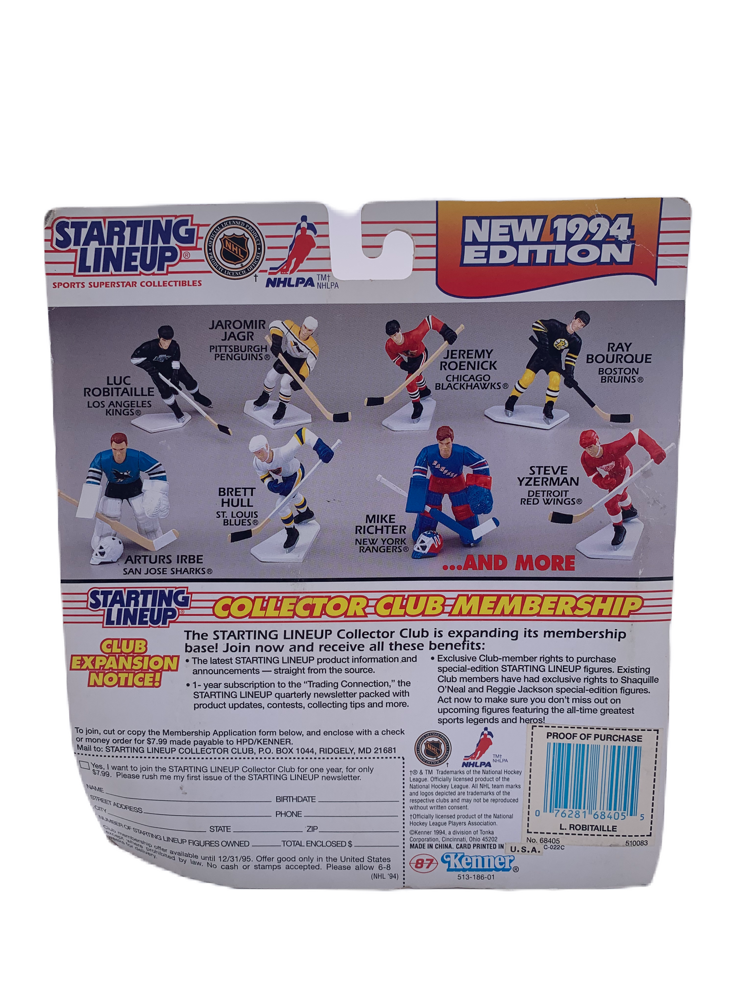 Luc Robitaille Starting Lineup New 1994 Edition