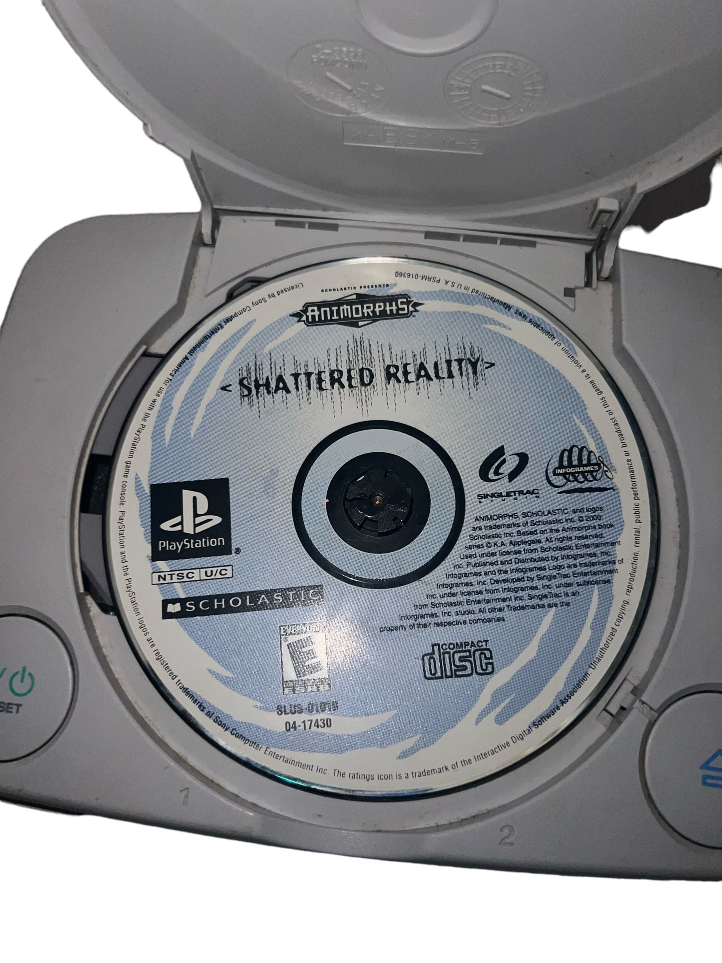 Sony PlayStation 1 PsOne Console and Animorphs Shattered Reality