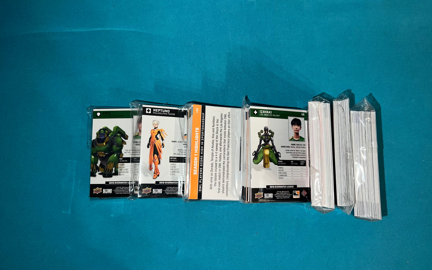 2019 Upper Deck Overwatch League (Blizzard) 200 Plus Card Lot Gamer