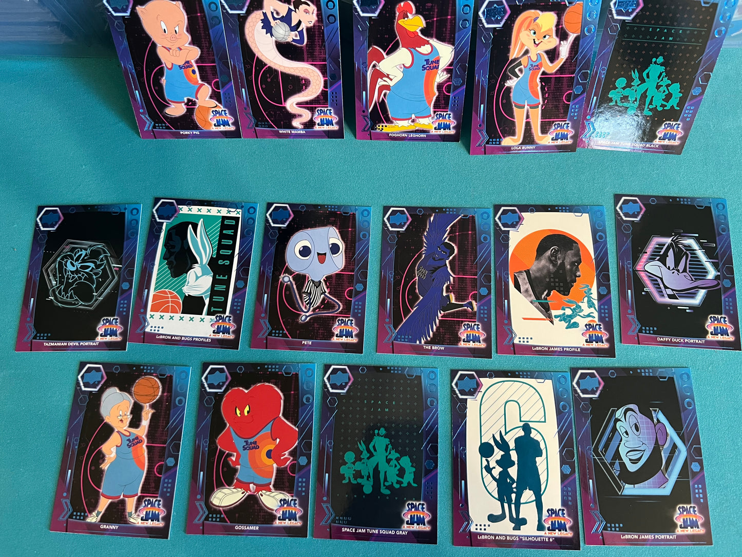 Space Jam Blue Parallel Card Lot (16) Basketball Sport Upper Deck