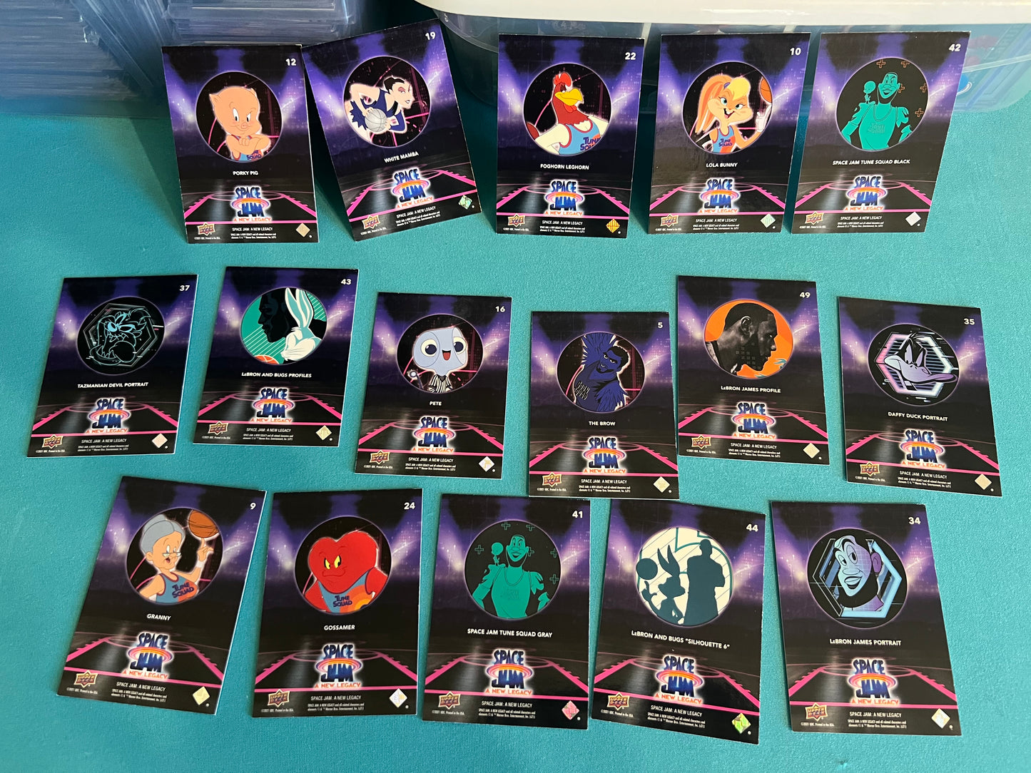 Space Jam Blue Parallel Card Lot (16) Basketball Sport Upper Deck
