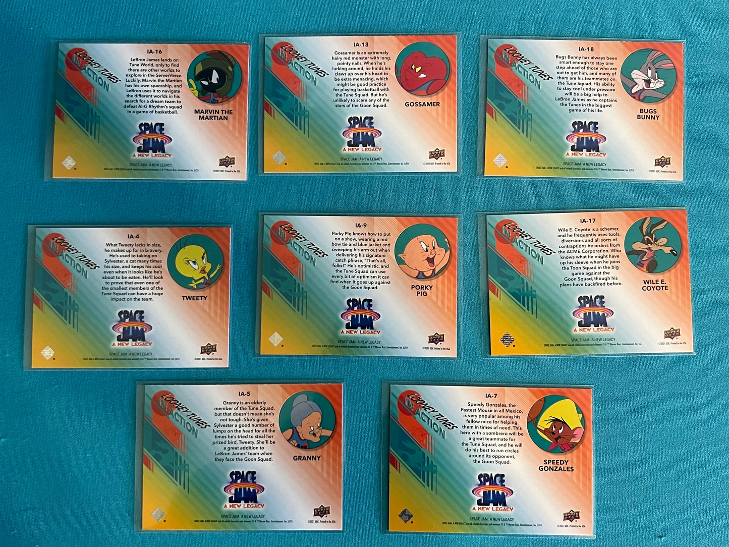 Space Jam In Action Card Lot (8) Basketball Sport Upper Deck