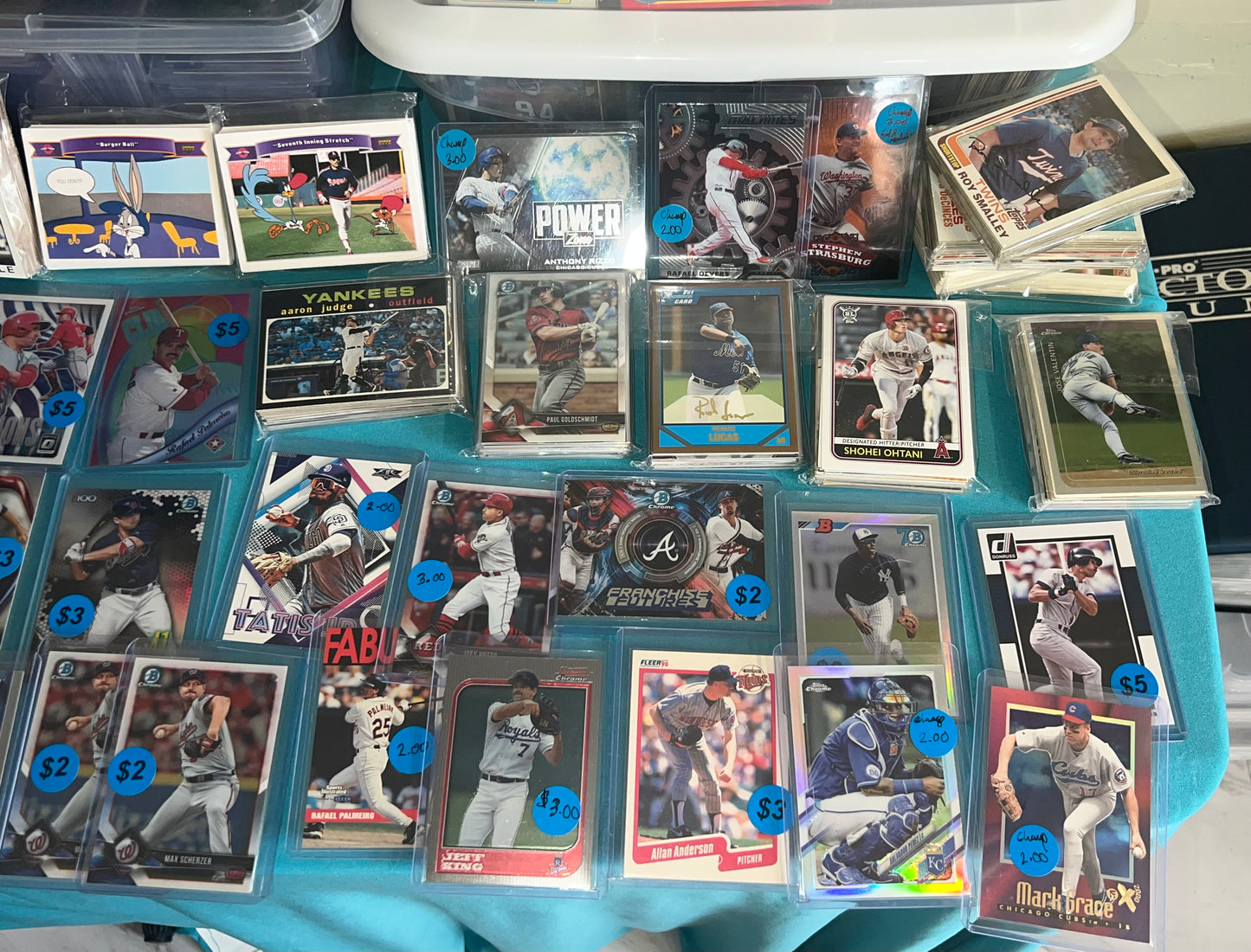 Baseball Card Lot Huge Collection 600 Plus MLB Modern to Vintage / Toploaders