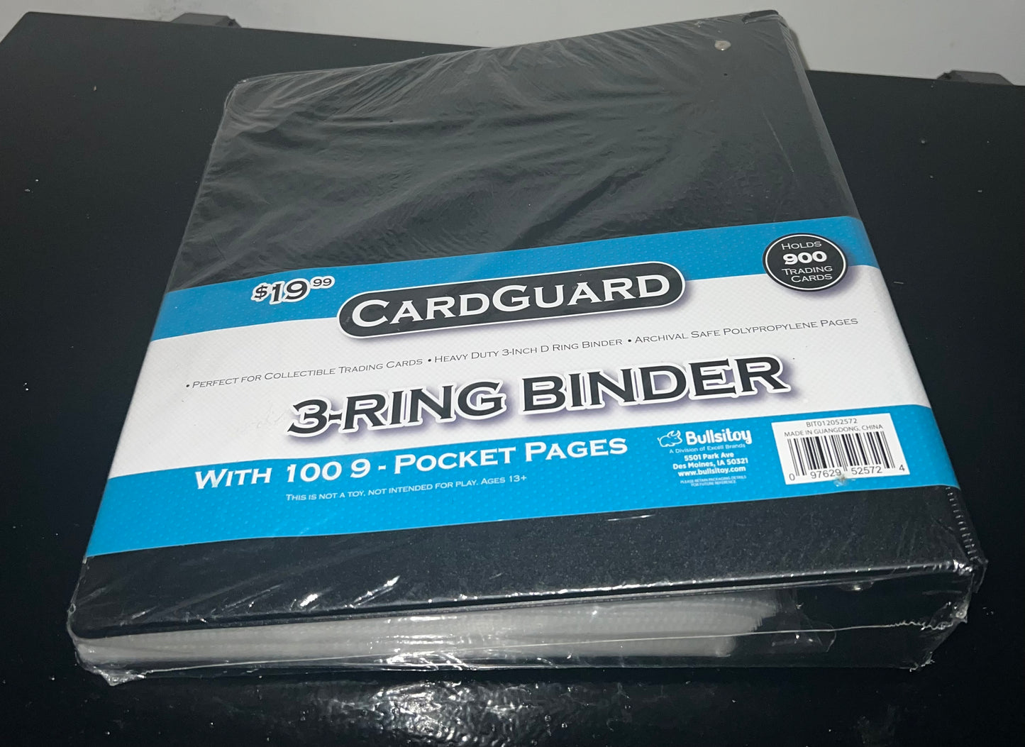 Cardguard 3-Ring Binder 100 9-Pocket Pages Brand New Holds 900 Plus Cards