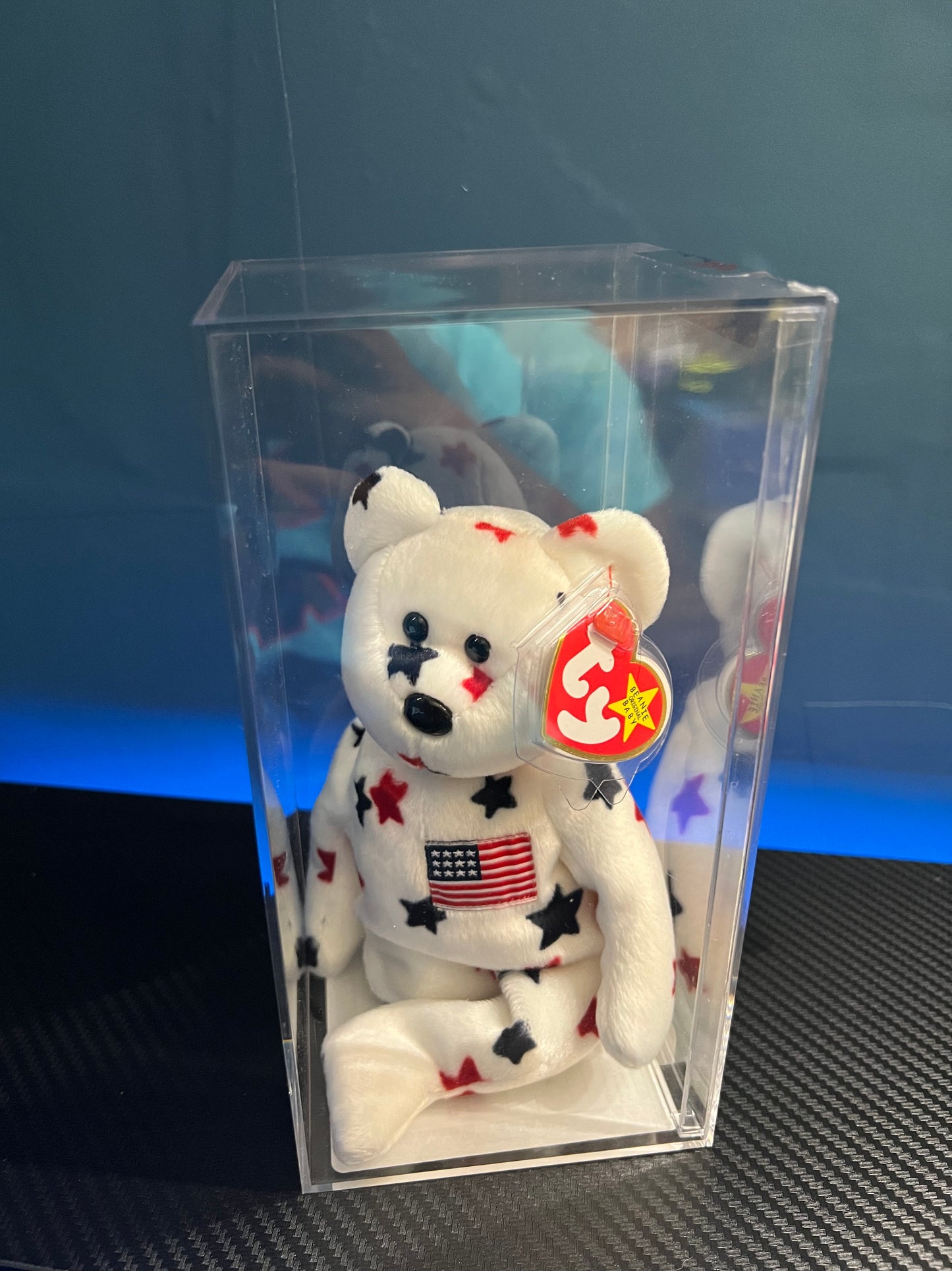 Glory Oddity Flag Ty Beanie Baby Becky's True Blue Beans Authenticated 5th Swing 6th Tush