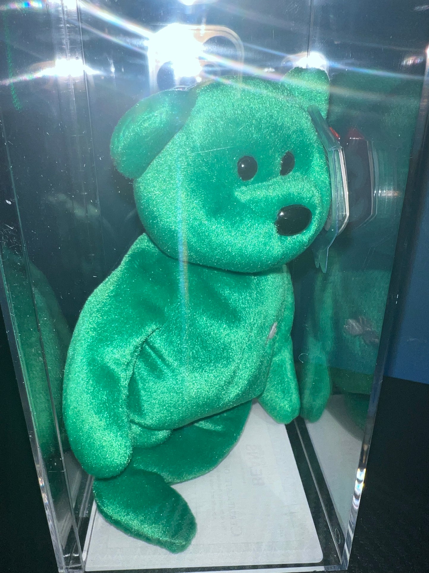 Erin The Bear Ty Beanie Baby Becky's True Blue Beans Authenticated 5th Swing 6th Tush