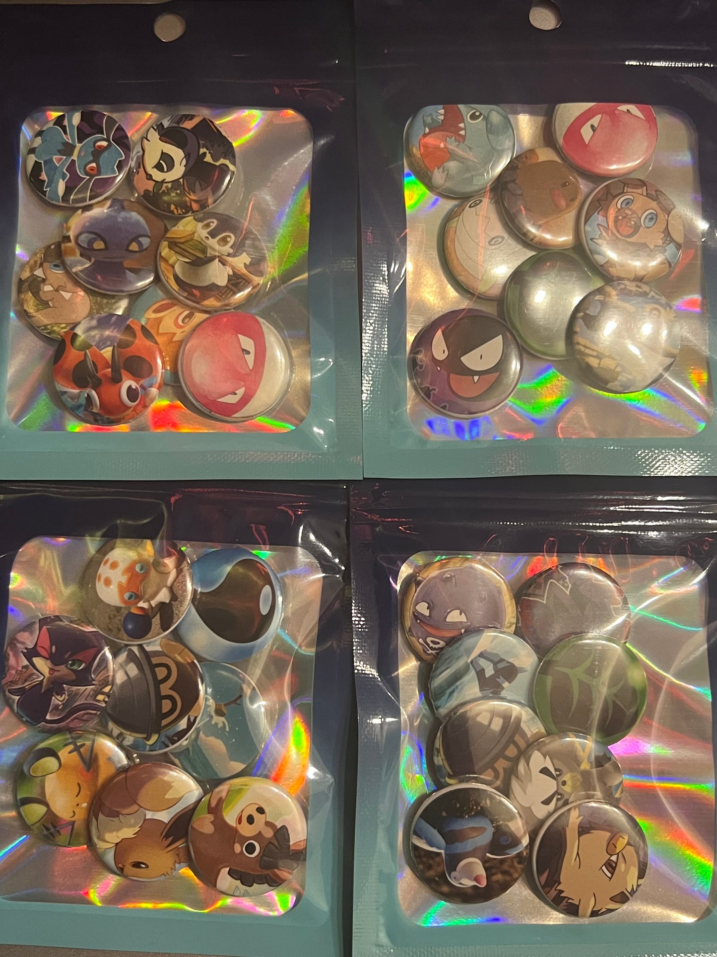 Pokemon Pin-Back Buttons | Small Size | 8 Pack