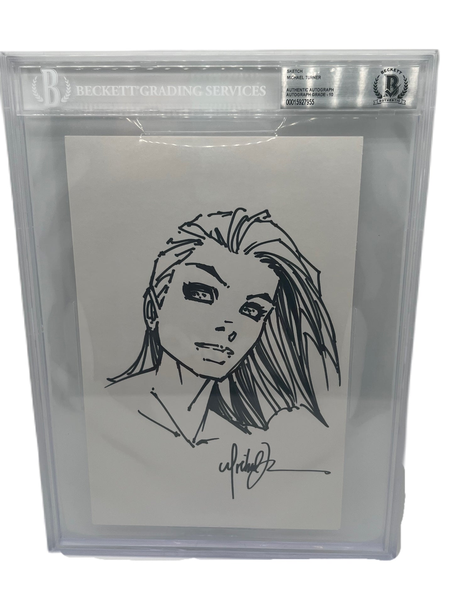 Fathom Aspen Original Art Sketch By Michael Turner 1/1 Beckett 10 Signed 2003