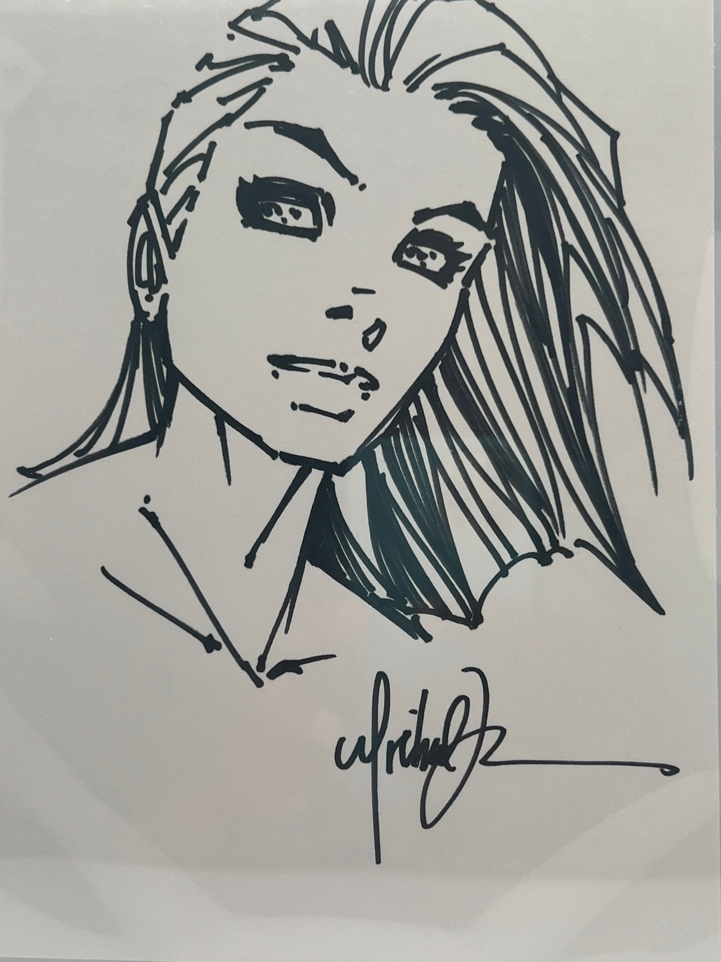 Fathom Aspen Original Art Sketch By Michael Turner 1/1 Beckett 10 Signed 2003