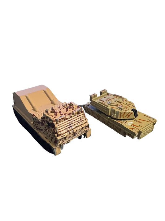 1997-98 Mattel Matchbox Rocket Launcher and Army Tank Tan Camo