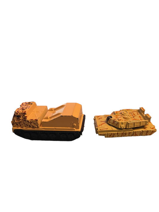 1997-98 Mattel Matchbox Rocket Launcher and Army Tank Tan Camo