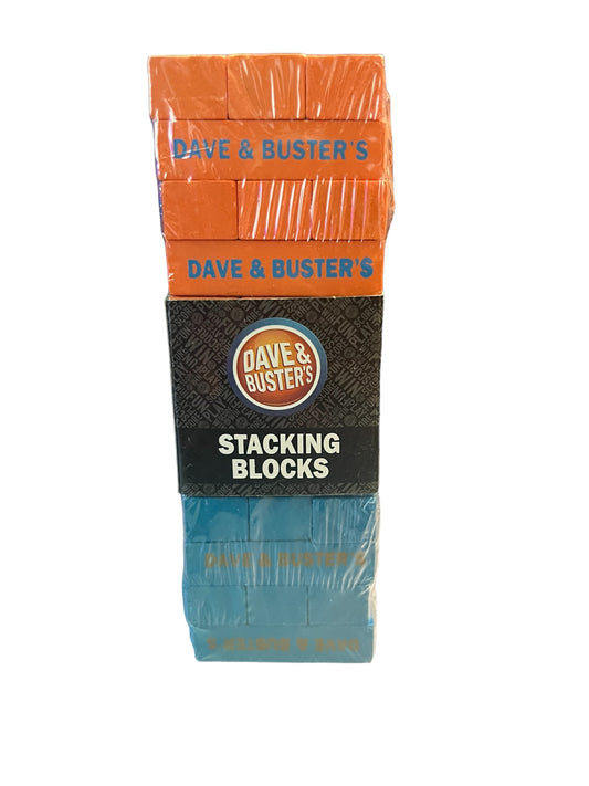 Dave & Buster's Jenga Stacking Blocks 7 inches Tall Travel Size