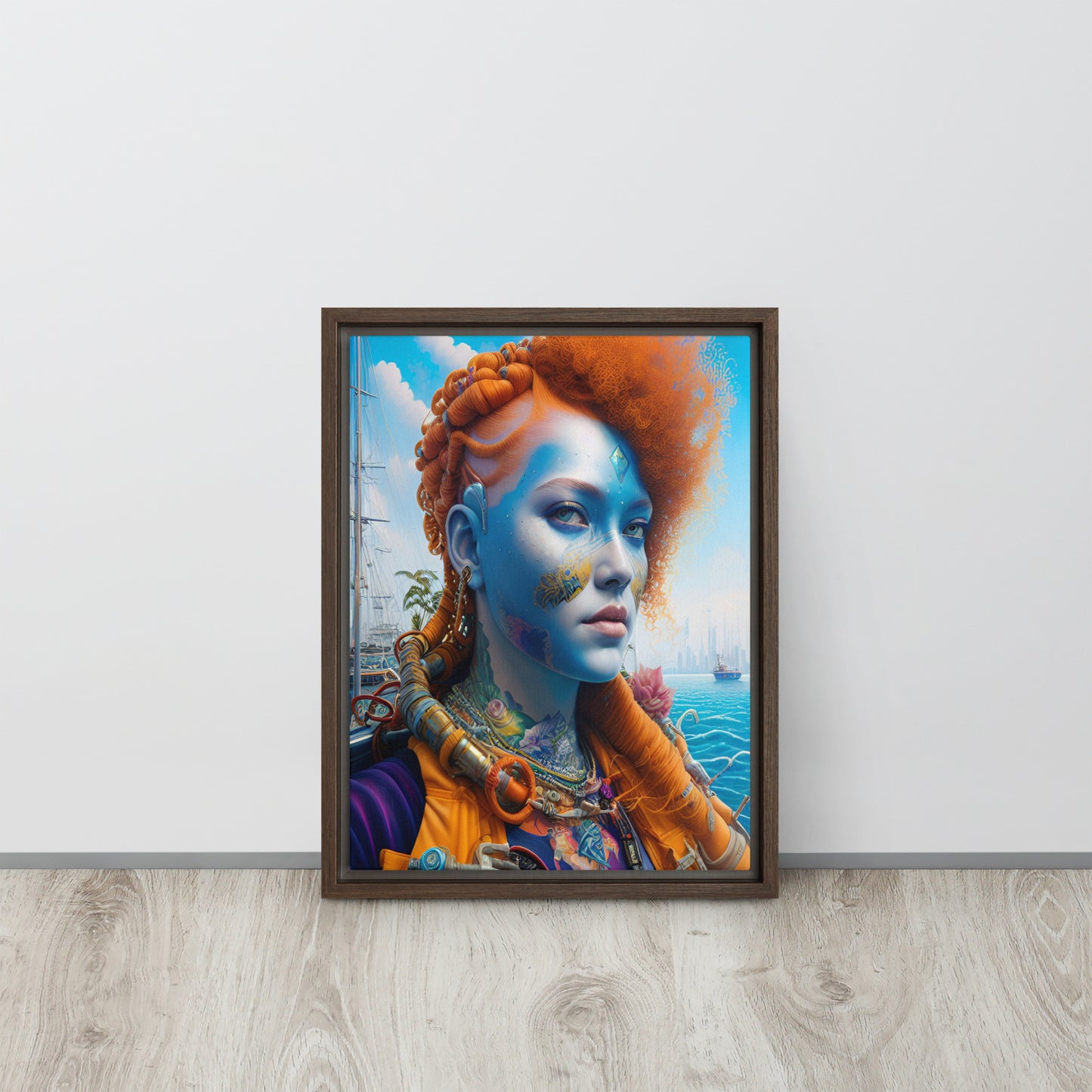 Scarlet Horizon - Framed Canvas