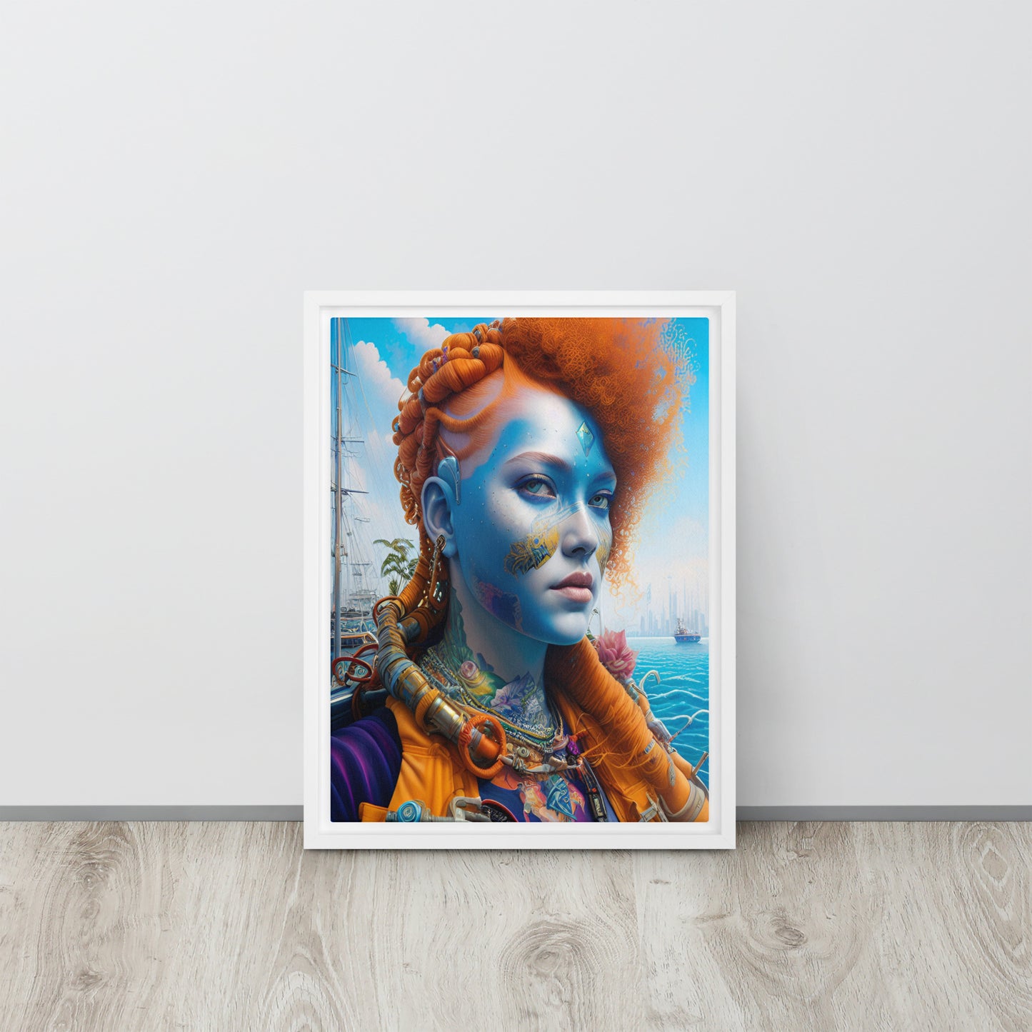 Scarlet Horizon - Framed Canvas