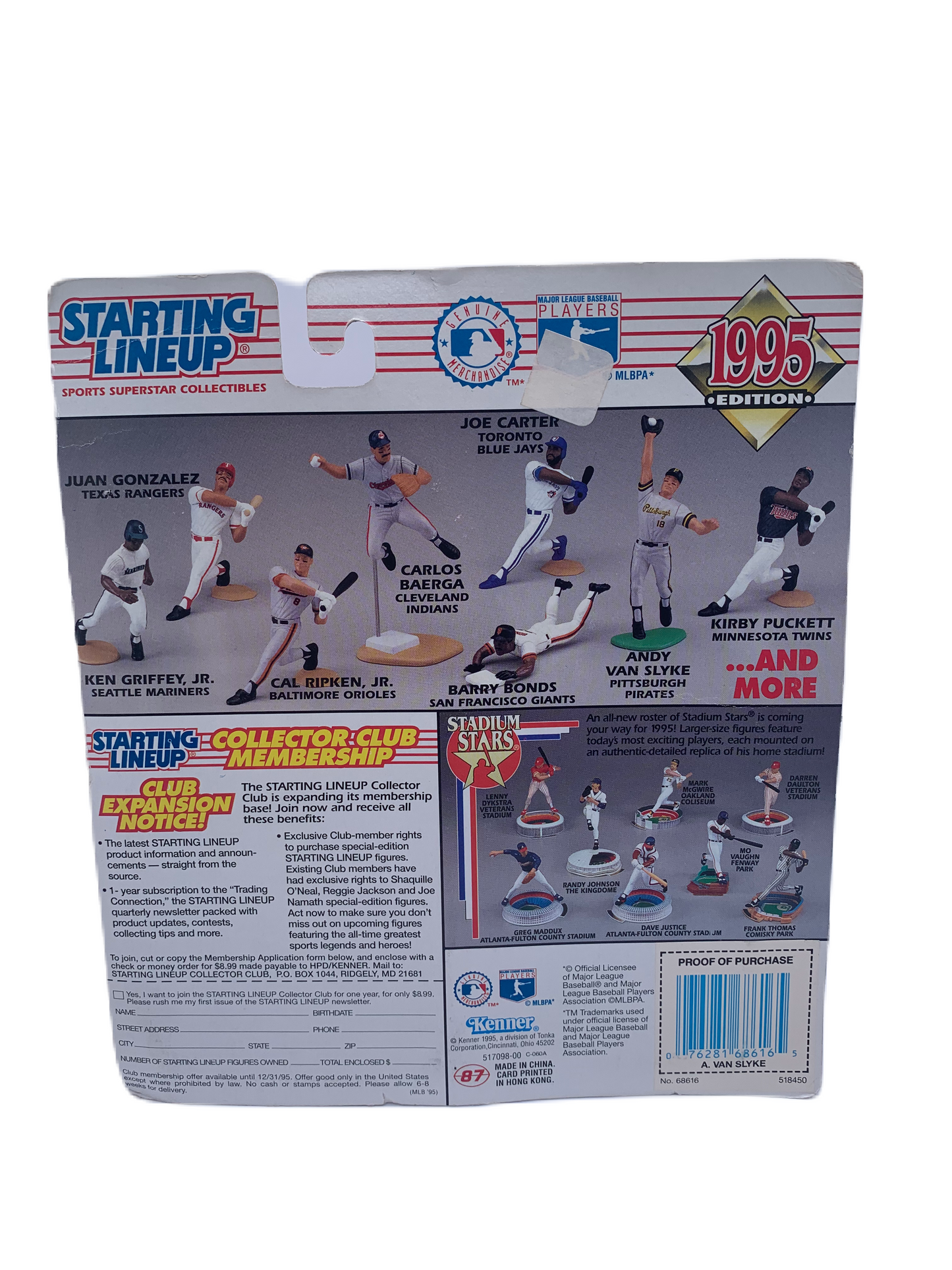 Andy Van Slyke Starting Lineup 1995 Edition